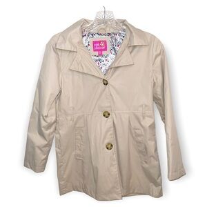 Pink platinum trench coat